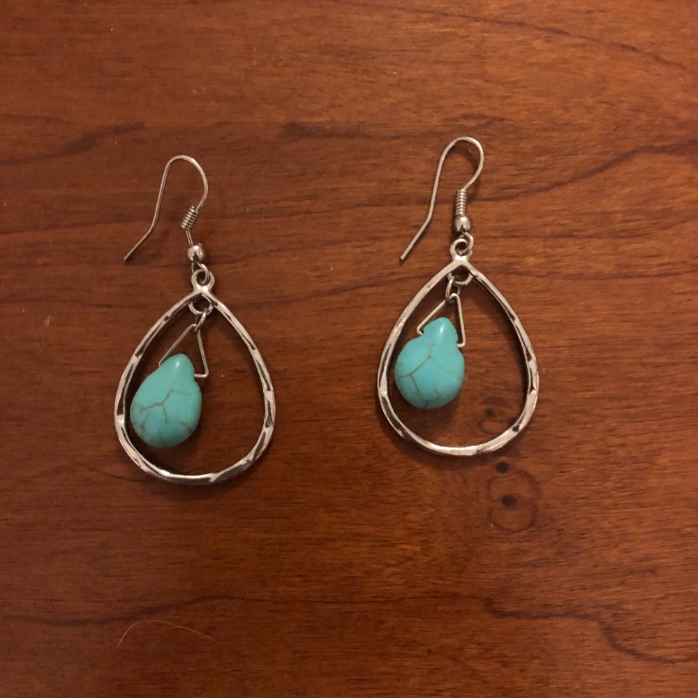 Silver and turquoise earrings
